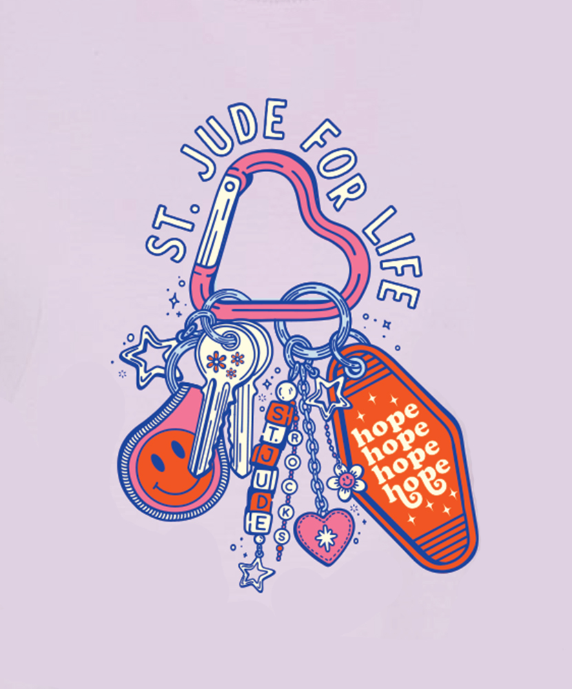 Primary image St. Jude for Life Keychain T‑Shirt - Orchid